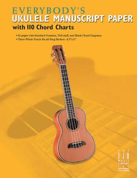 Everybody's Ukulele Manuscript Paper with 110 Chord Charts (AL-98-G1073)
