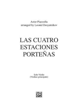 Las Cuatro Estaciones Porteñas (For Solo Violin and String Orchestra) (AL-00-38941)