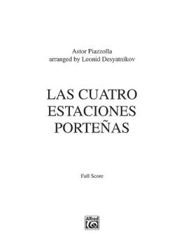 Las Cuatro Estaciones Porteñas (For Solo Violin and String Orchestra) (AL-00-38942)