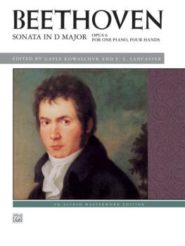 Beethoven: Sonata in D Major, Opus 6 (AL-00-40088)