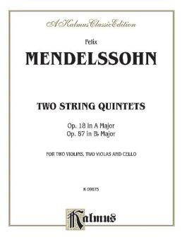 Two String Quintets, Opus 18 (A Major) & Opus 87 (B-flat Major) (AL-00-K09675)
