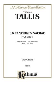 16 Cantiones Sacrae - Volume I (In Manus Tuas and others) (AL-00-K06698)