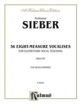 36 Eight-Measure Vocalises for Elementary Teaching, Opus 93 (For Mezzo (AL-00-K09183)