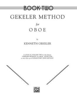 Gekeler Method for Oboe, Book II (AL-00-EL00095)